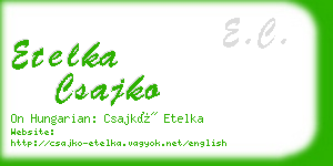 etelka csajko business card